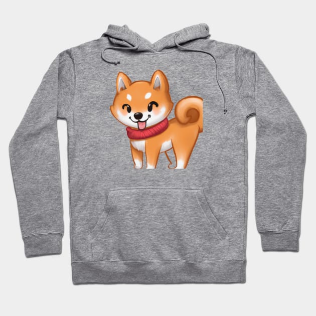 Cute Shiba Inu Drawing Hoodie by Play Zoo